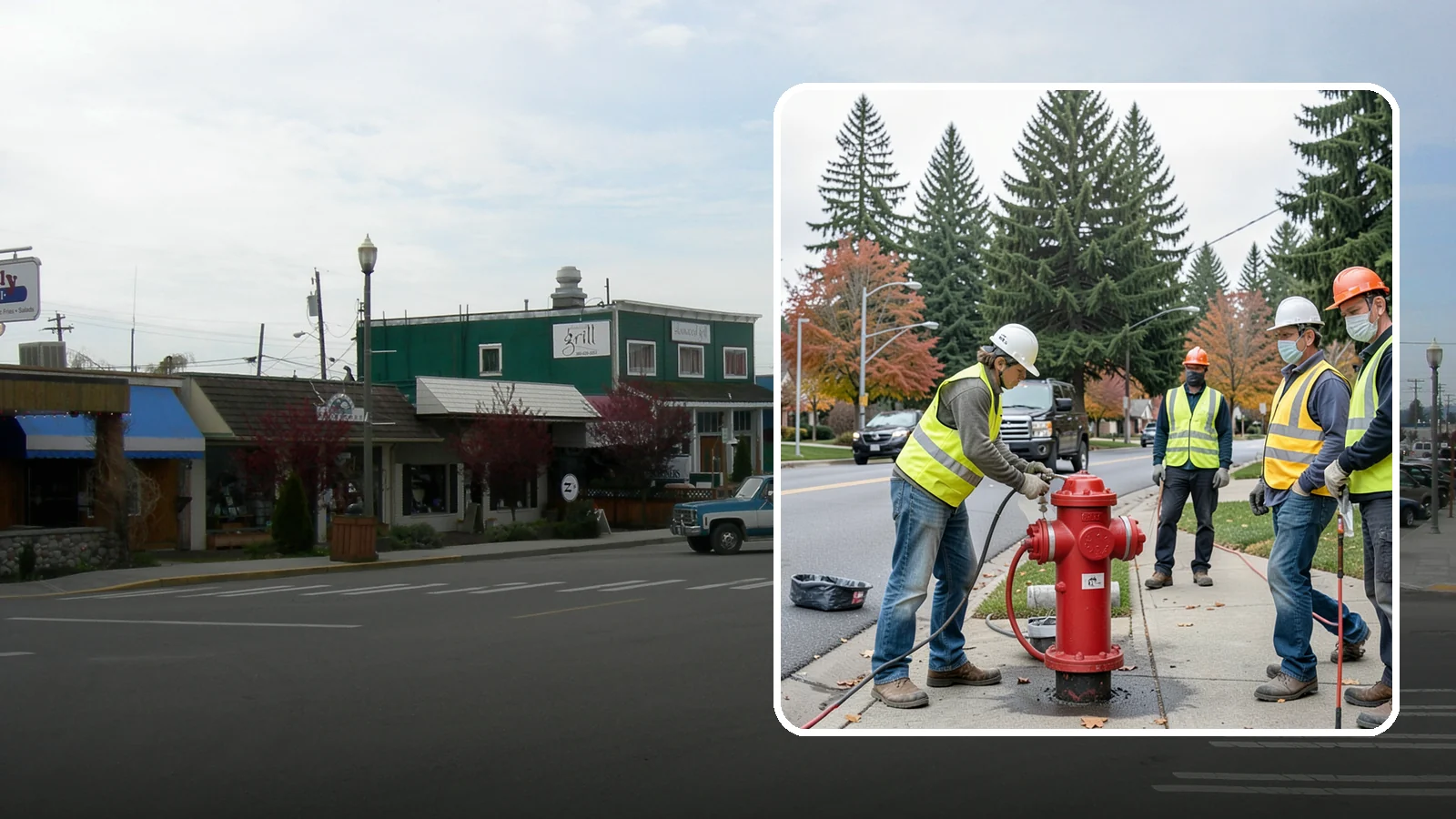Hydrant Painting in Stanwood, Snohomish County, WA - Cleaning and repainting of fire hydrants for visibility, corrosion protection, and color coding.