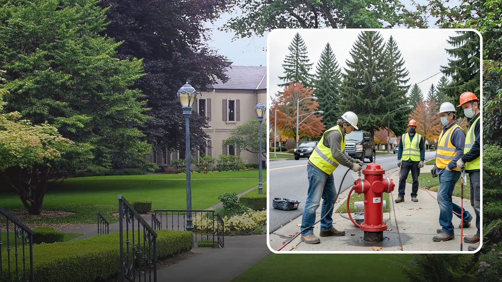Hydrant Painting in Woodinville, King County, WA - Cleaning and repainting of fire hydrants for visibility, corrosion protection, and color coding.