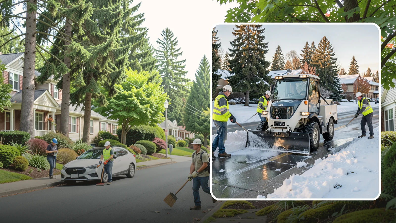 Ice Control in Beaux Arts Village, King County, WA - Proactive and reactive ice control for roads, lots, and walkways to reduce hazards during freezing conditions.