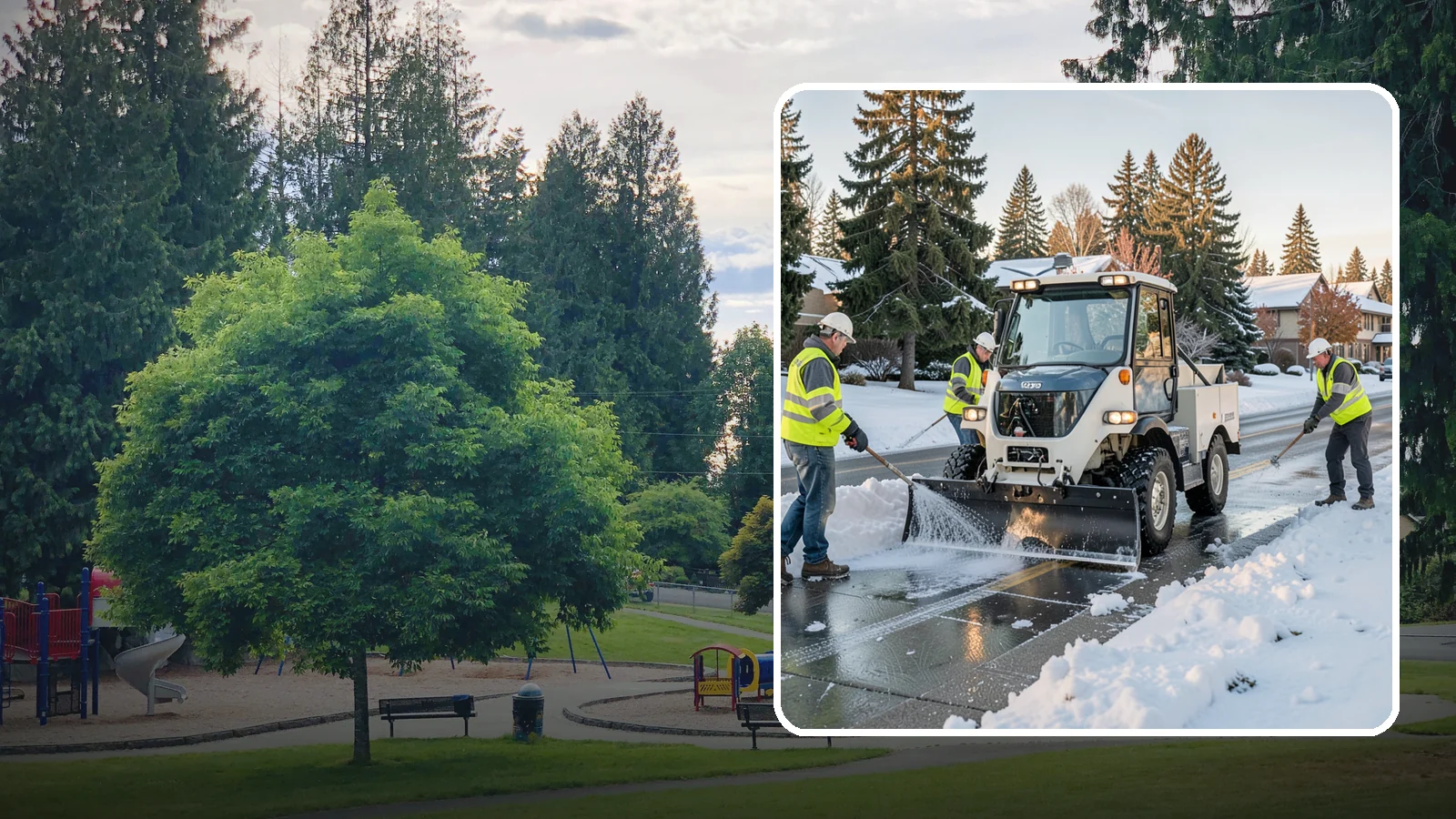 Ice Control in Bonney Lake, Pierce County, WA - Proactive and reactive ice control for roads, lots, and walkways to reduce hazards during freezing conditions.