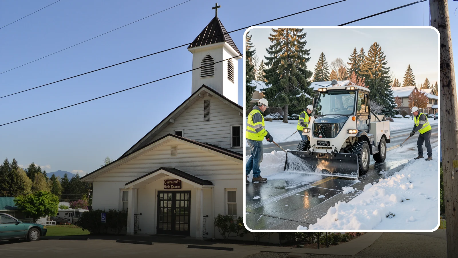 Ice Control in Concrete, Skagit County, WA - Proactive and reactive ice control for roads, lots, and walkways to reduce hazards during freezing conditions.