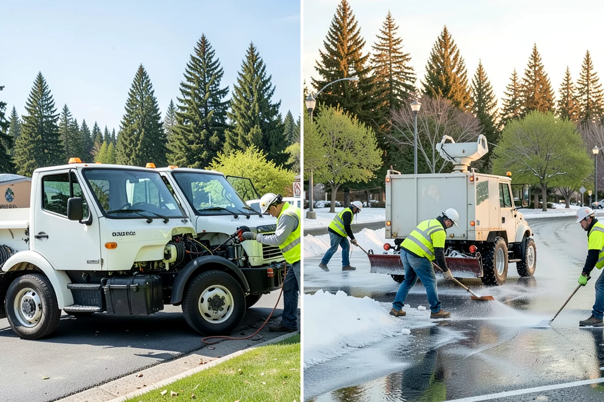 Ice Control in DuPont, Pierce County, WA - Monitor pavement temperatures and forecasts for freeze events