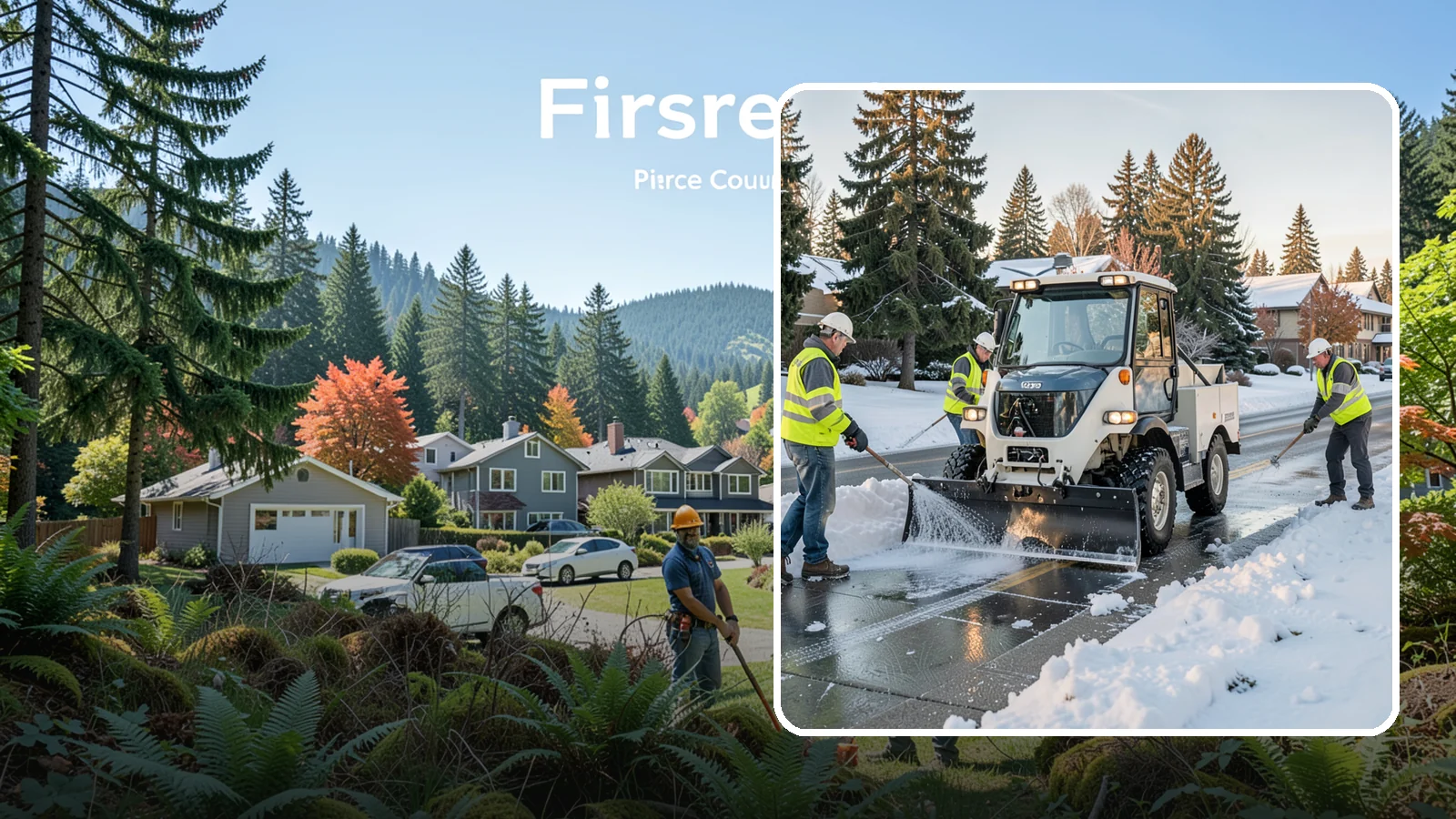Ice Control in Fircrest, Pierce County, WA - Proactive and reactive ice control for roads, lots, and walkways to reduce hazards during freezing conditions.
