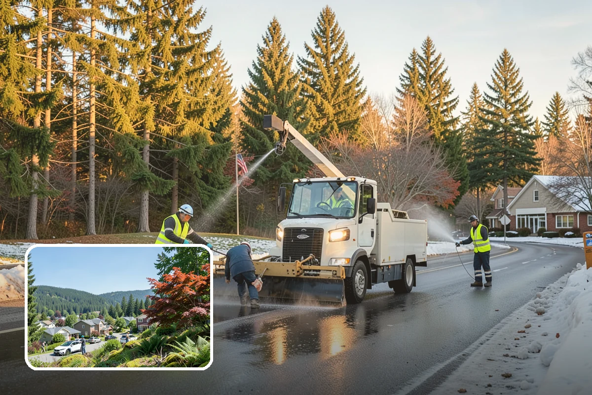 Ice Control in Index, Snohomish County, WA - Anti-icing ahead of events prevents dangerous bonding