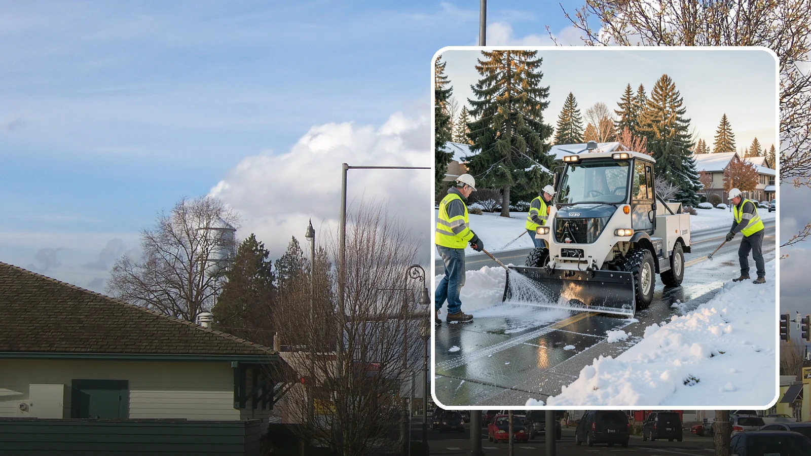 Ice Control in Marysville, Snohomish County, WA - Proactive and reactive ice control for roads, lots, and walkways to reduce hazards during freezing conditions.