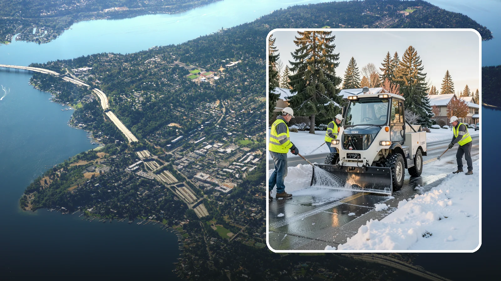 Ice Control in Mercer Island, King County, WA - Proactive and reactive ice control for roads, lots, and walkways to reduce hazards during freezing conditions.