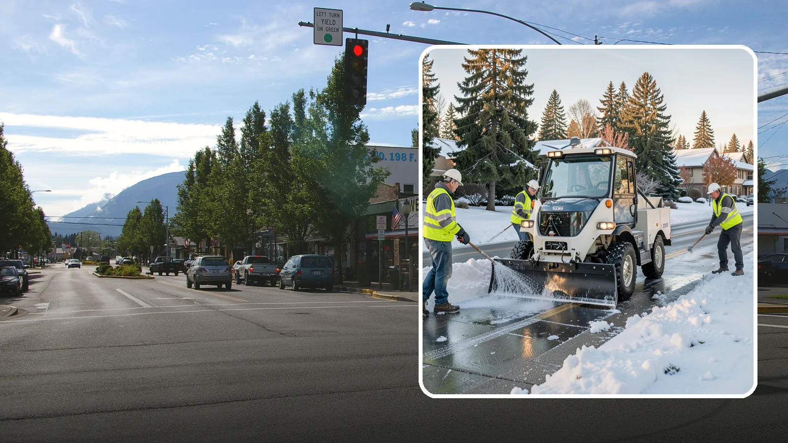 Ice Control in North Bend, King County, WA - Proactive and reactive ice control for roads, lots, and walkways to reduce hazards during freezing conditions.