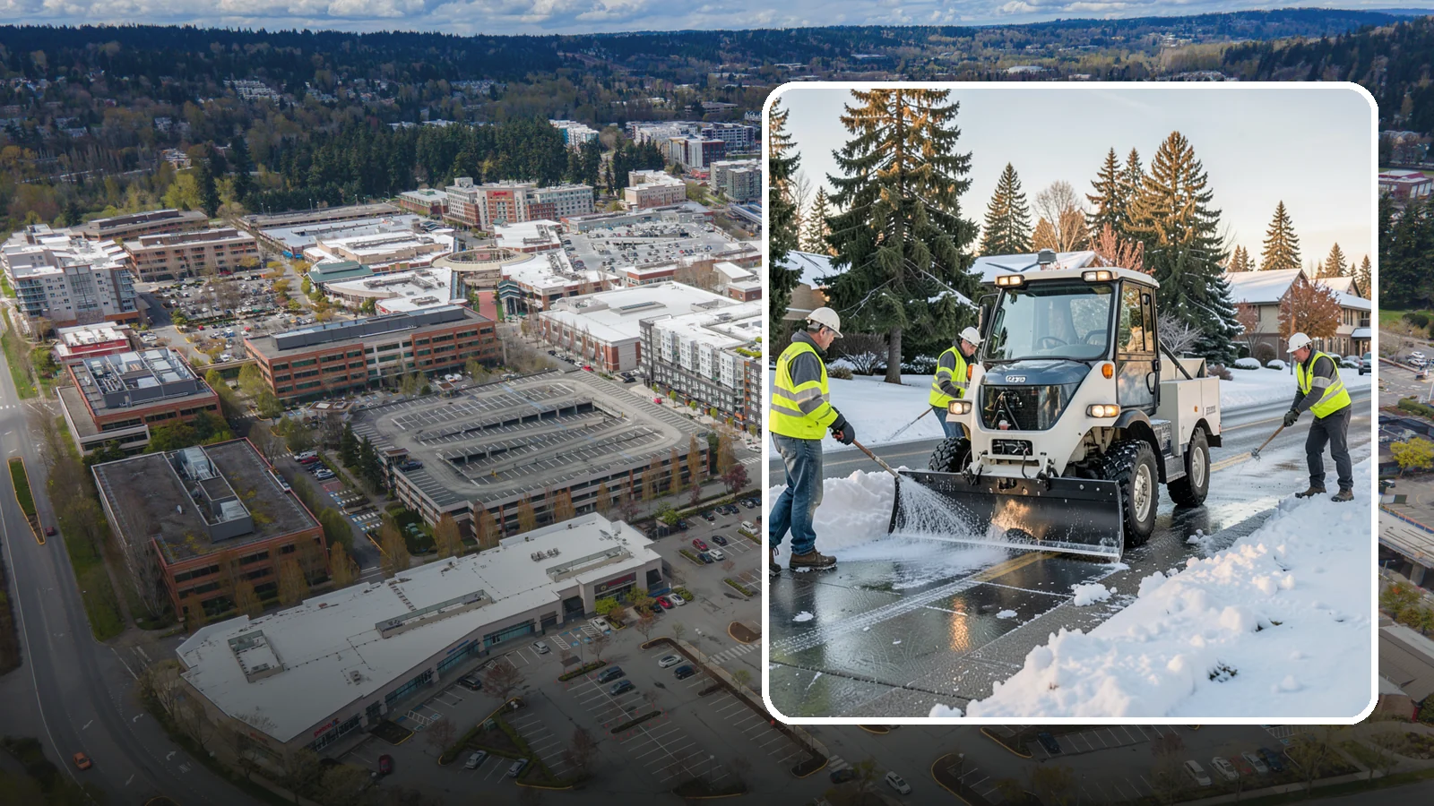 Ice Control in Redmond, King County, WA - Proactive and reactive ice control for roads, lots, and walkways to reduce hazards during freezing conditions.
