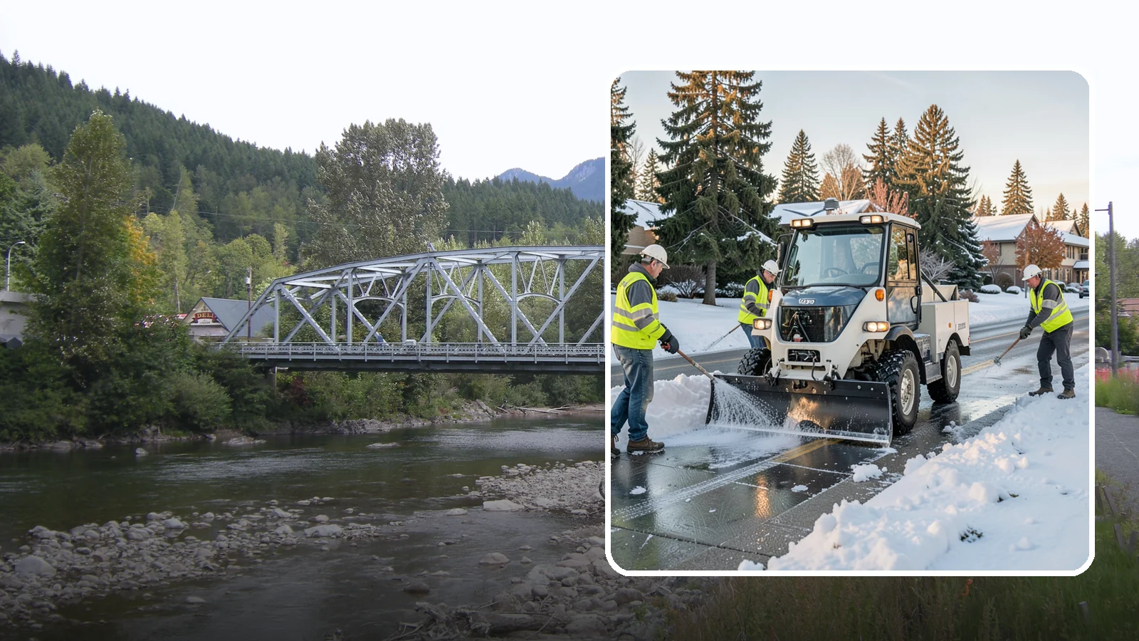 Ice Control in Skykomish, King County, WA - Proactive and reactive ice control for roads, lots, and walkways to reduce hazards during freezing conditions.