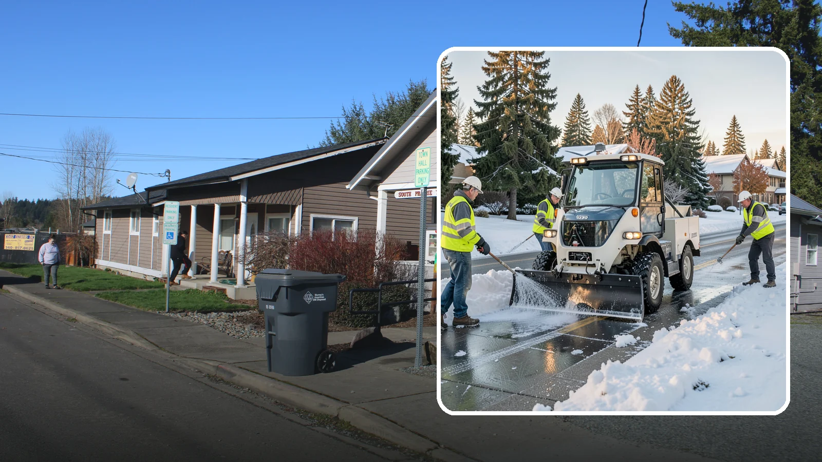 Ice Control in South Prairie, Pierce County, WA - Proactive and reactive ice control for roads, lots, and walkways to reduce hazards during freezing conditions.