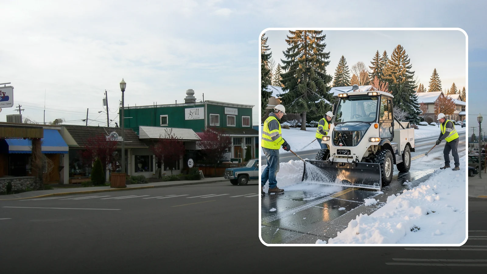 Ice Control in Stanwood, Snohomish County, WA - Proactive and reactive ice control for roads, lots, and walkways to reduce hazards during freezing conditions.