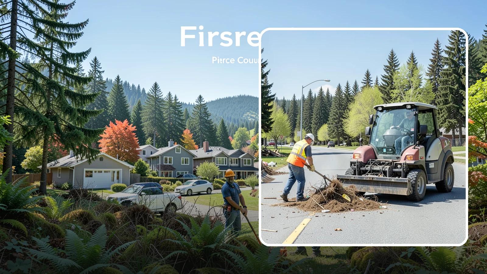 Illegal Dumping Cleanup in Fircrest, Pierce County, WA - Prompt removal of illegally dumped materials from public property, rights-of-way, and vacant sites.