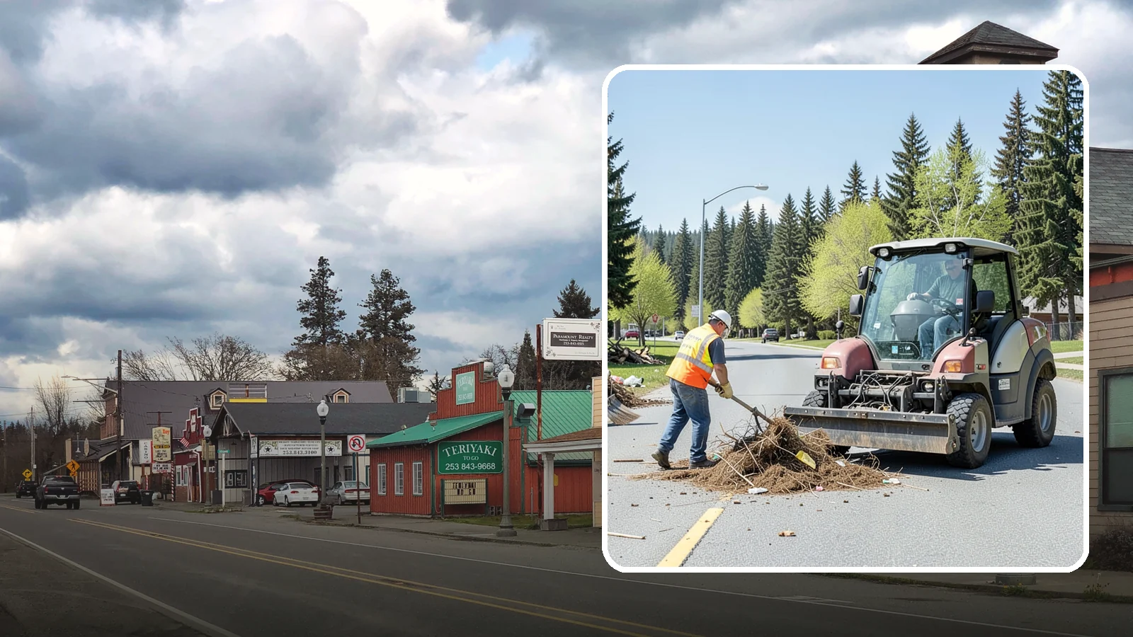 Illegal Dumping Cleanup in Roy, Pierce County, WA - Prompt removal of illegally dumped materials from public property, rights-of-way, and vacant sites.