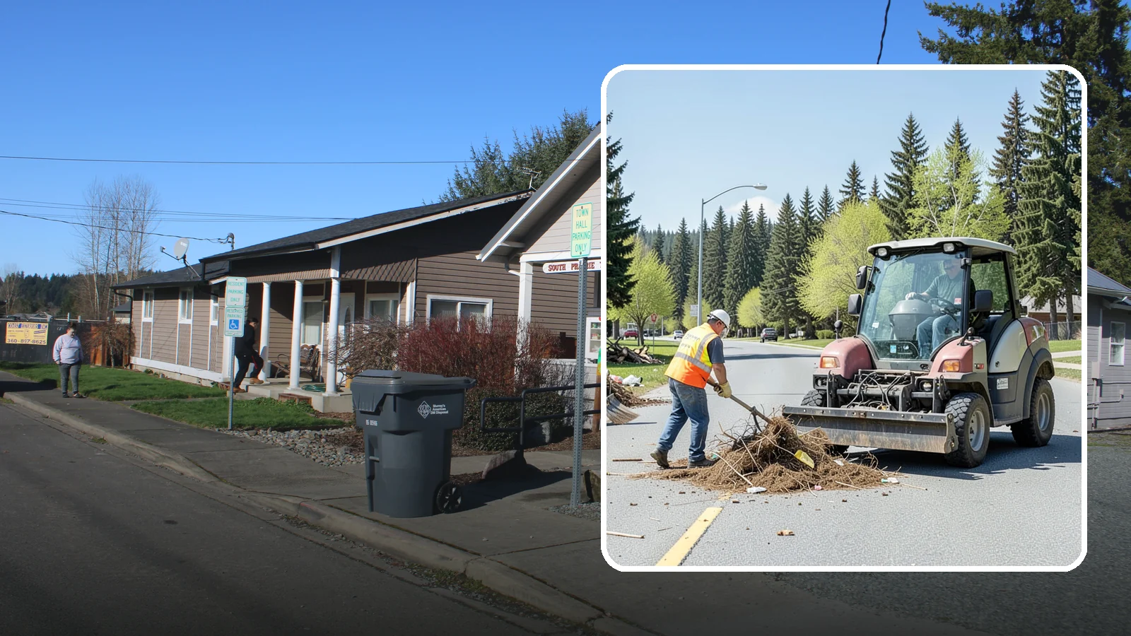 Illegal Dumping Cleanup in South Prairie, Pierce County, WA - Prompt removal of illegally dumped materials from public property, rights-of-way, and vacant sites.