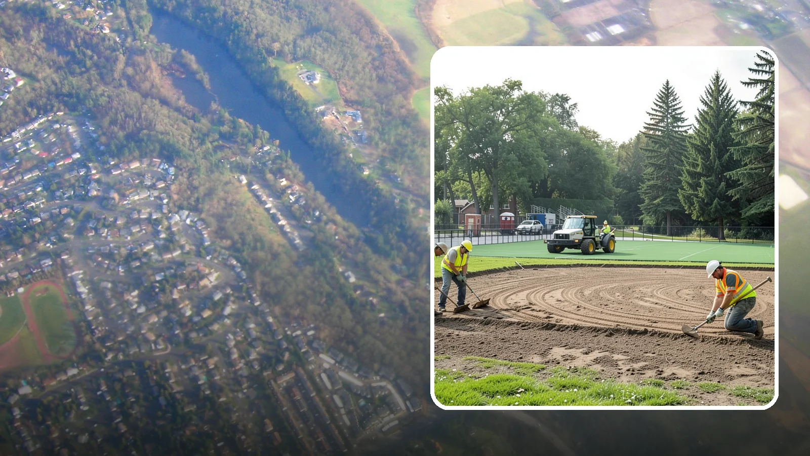 Infield Mix Renovation in Algona, King County, WA - Reconditioning of skinned infield surfaces to correct grade, restore drainage, and improve ball response.