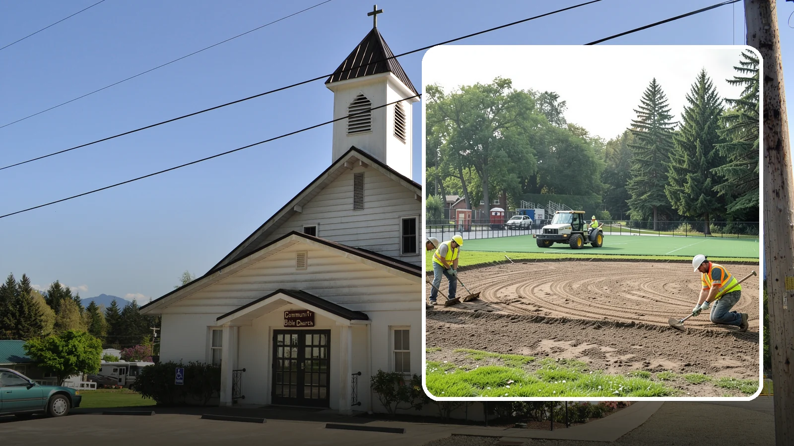 Infield Mix Renovation in Concrete, Skagit County, WA - Reconditioning of skinned infield surfaces to correct grade, restore drainage, and improve ball response.