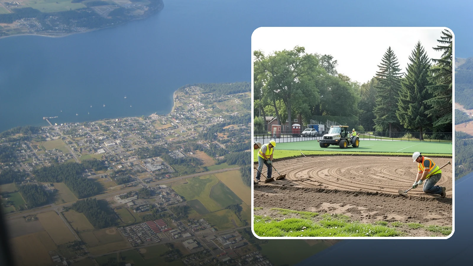 Infield Mix Renovation in Coupeville, Island County, WA - Reconditioning of skinned infield surfaces to correct grade, restore drainage, and improve ball response.