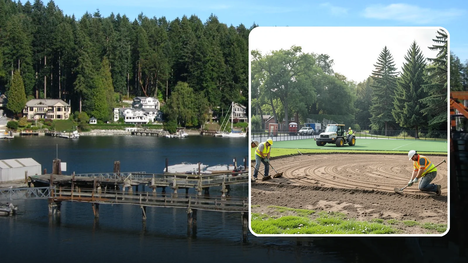 Infield Mix Renovation in Gig Harbor, Pierce County, WA - Reconditioning of skinned infield surfaces to correct grade, restore drainage, and improve ball response.