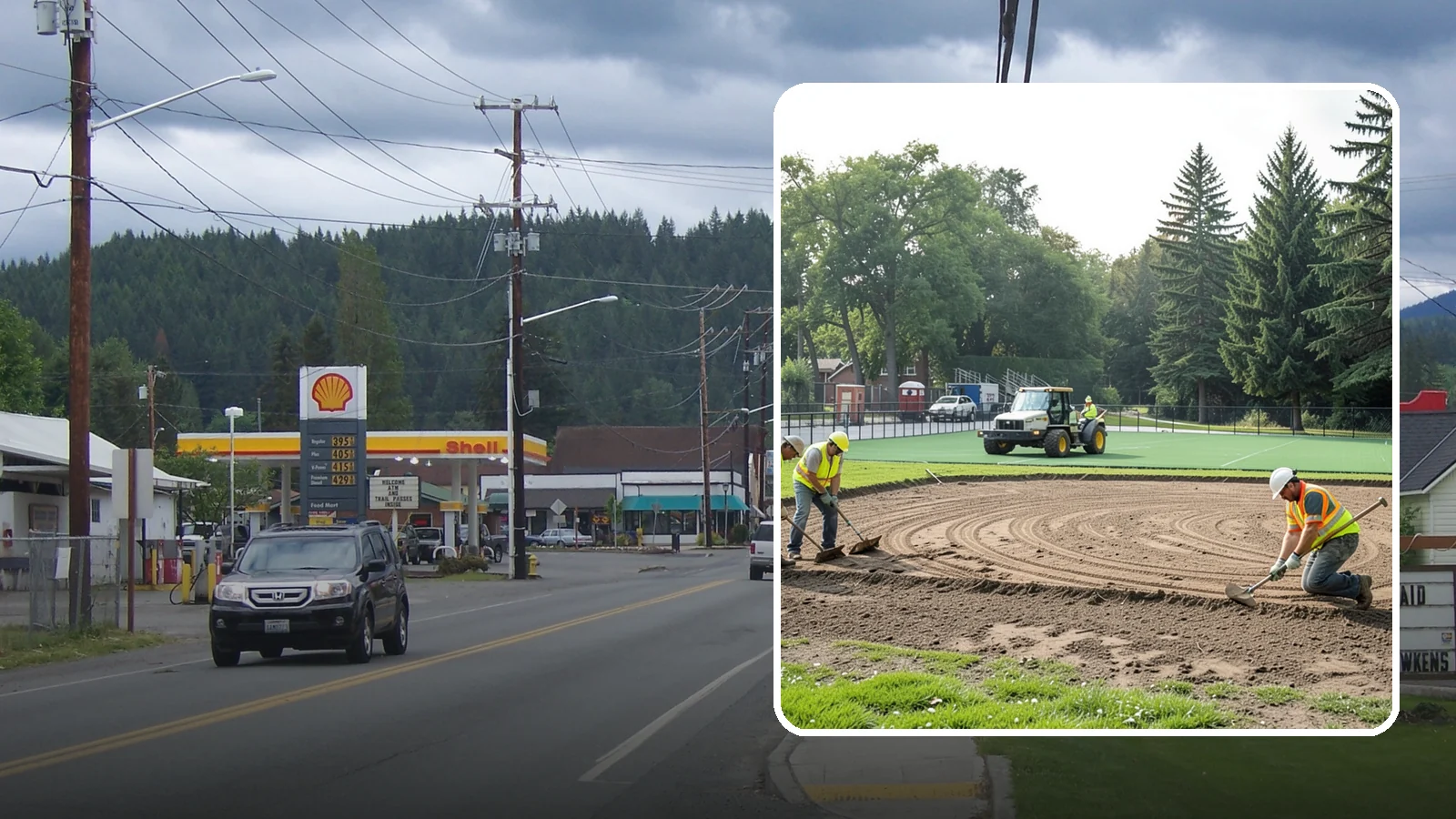 Infield Mix Renovation in Granite Falls, Snohomish County, WA - Reconditioning of skinned infield surfaces to correct grade, restore drainage, and improve ball response.