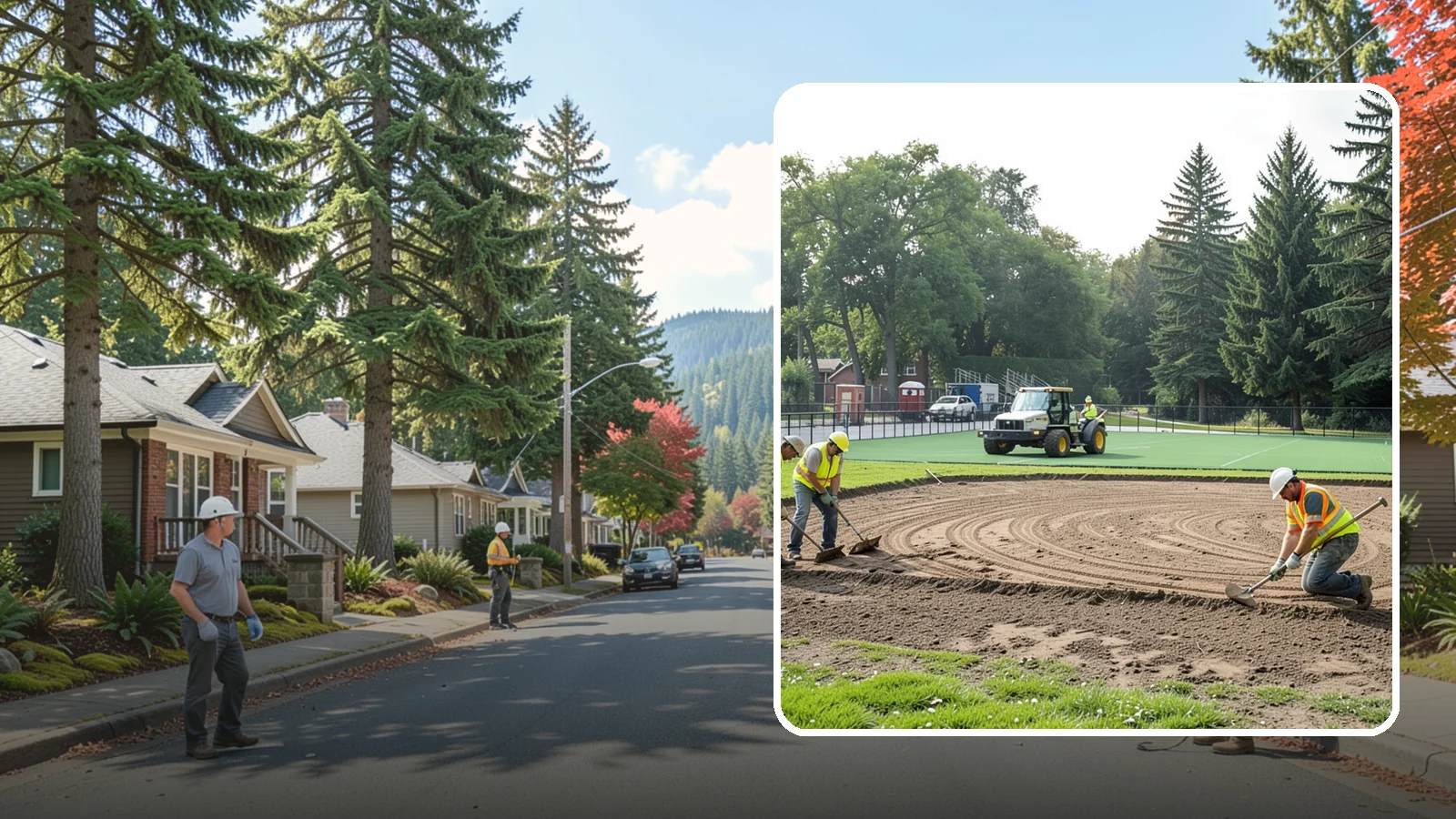 Infield Mix Renovation in Hunts Point, King County, WA - Reconditioning of skinned infield surfaces to correct grade, restore drainage, and improve ball response.