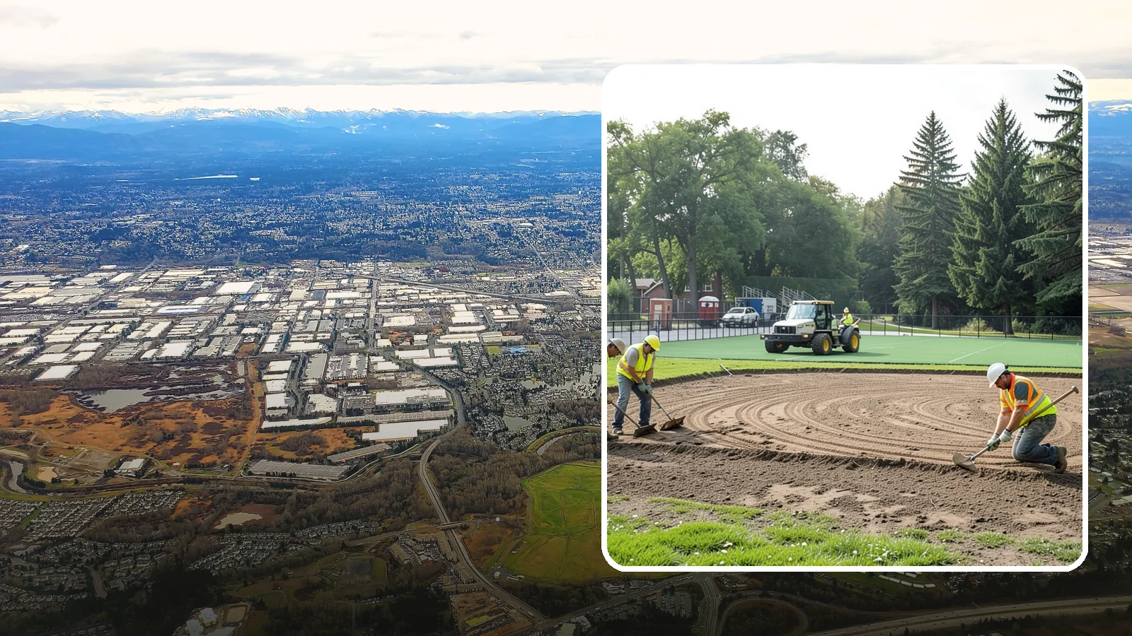 Infield Mix Renovation in Kent, King County, WA - Reconditioning of skinned infield surfaces to correct grade, restore drainage, and improve ball response.