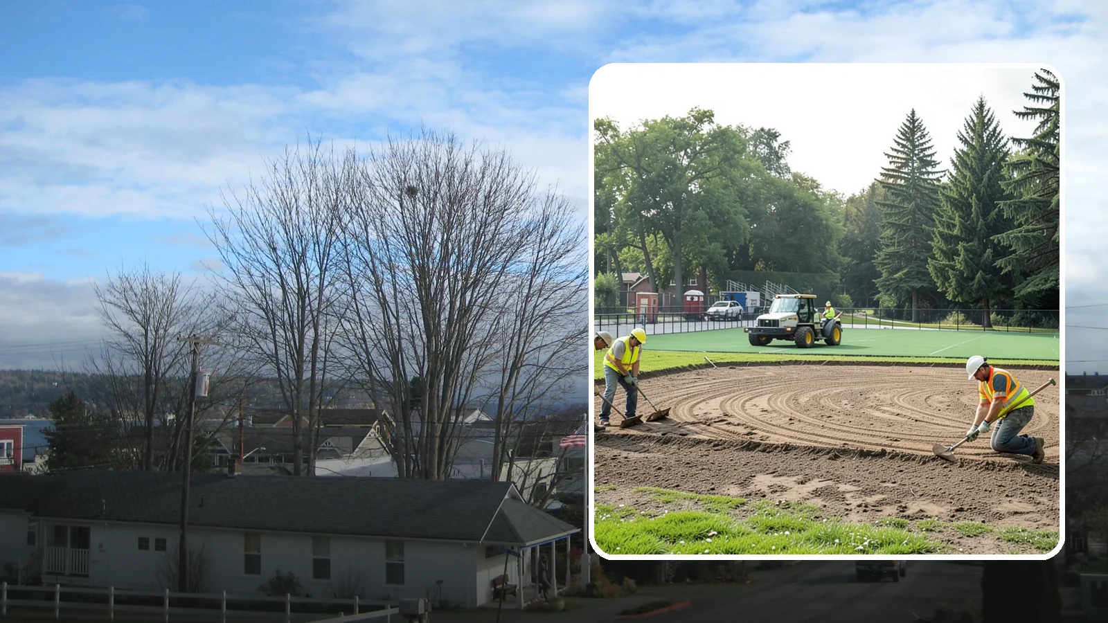 Infield Mix Renovation in Langley, Island County, WA - Reconditioning of skinned infield surfaces to correct grade, restore drainage, and improve ball response.