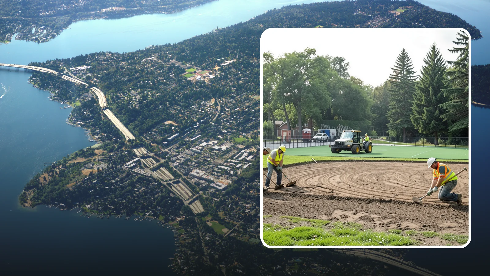 Infield Mix Renovation in Mercer Island, King County, WA - Reconditioning of skinned infield surfaces to correct grade, restore drainage, and improve ball response.