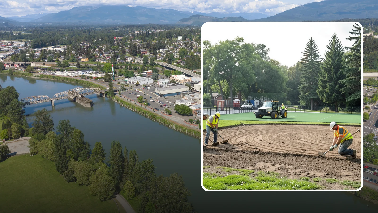 Infield Mix Renovation in Mount Vernon, Skagit County, WA - Reconditioning of skinned infield surfaces to correct grade, restore drainage, and improve ball response.
