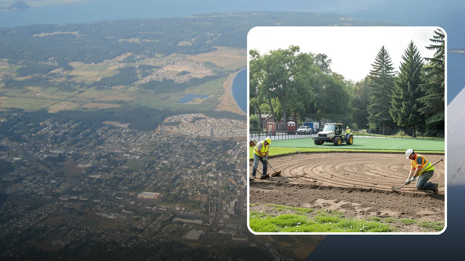 Infield Mix Renovation in Oak Harbor, Island County, WA - Reconditioning of skinned infield surfaces to correct grade, restore drainage, and improve ball response.