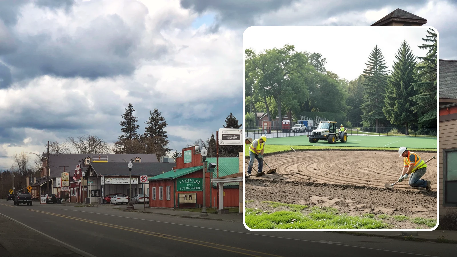 Infield Mix Renovation in Roy, Pierce County, WA - Reconditioning of skinned infield surfaces to correct grade, restore drainage, and improve ball response.