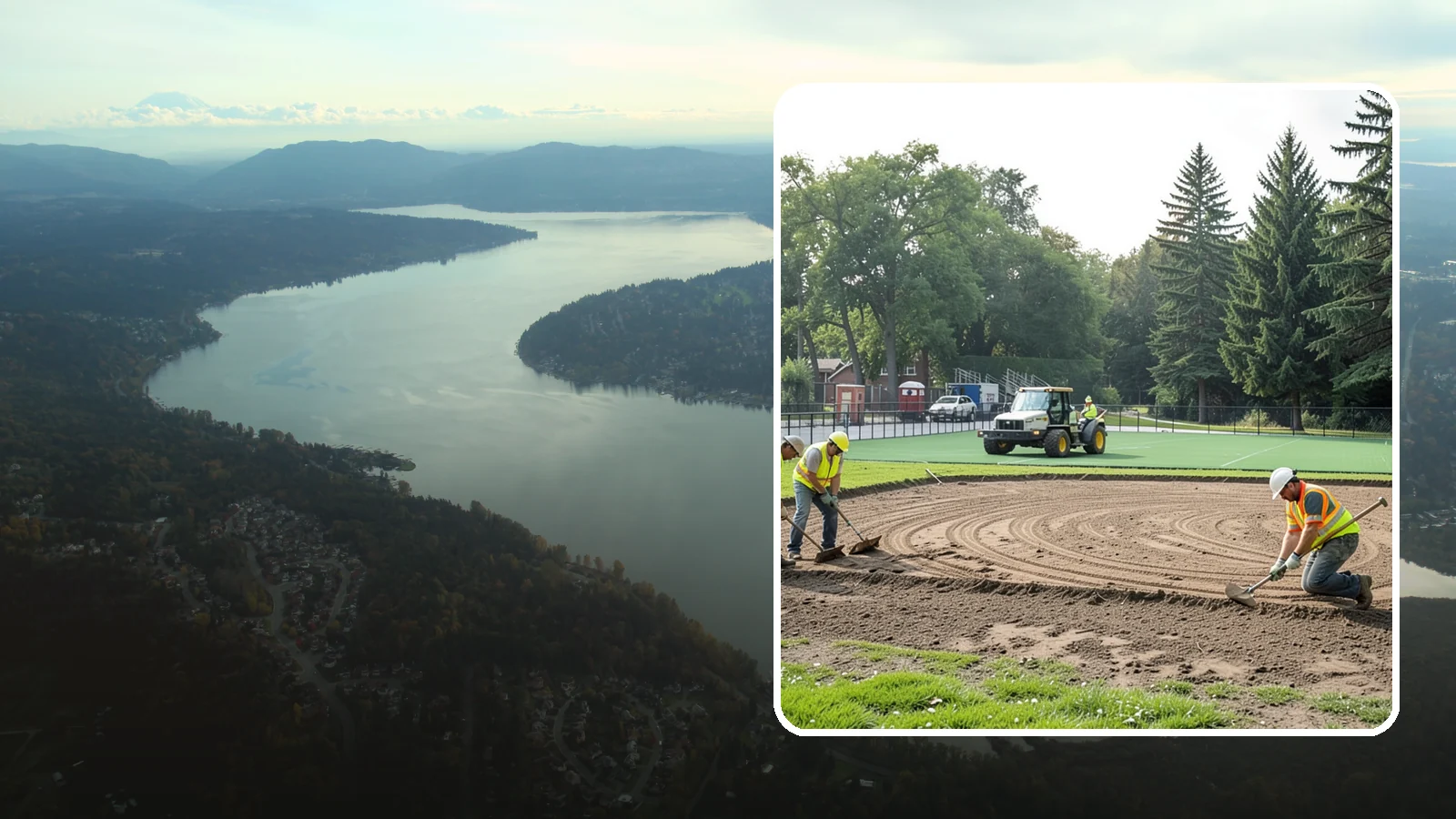 Infield Mix Renovation in Sammamish, King County, WA - Reconditioning of skinned infield surfaces to correct grade, restore drainage, and improve ball response.