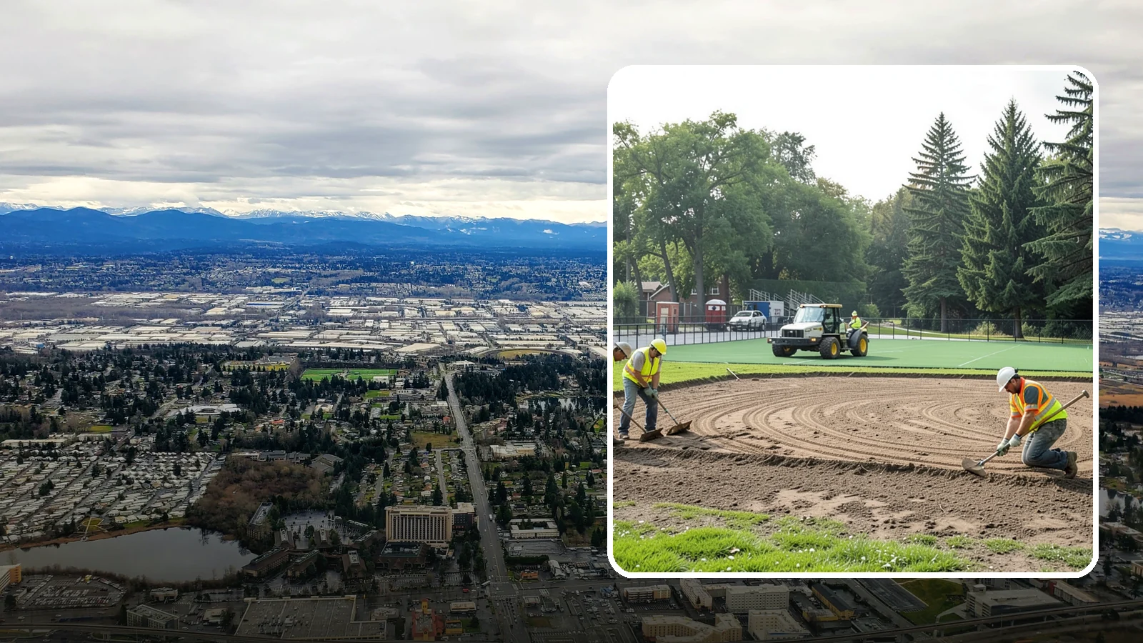 Infield Mix Renovation in SeaTac, King County, WA - Reconditioning of skinned infield surfaces to correct grade, restore drainage, and improve ball response.