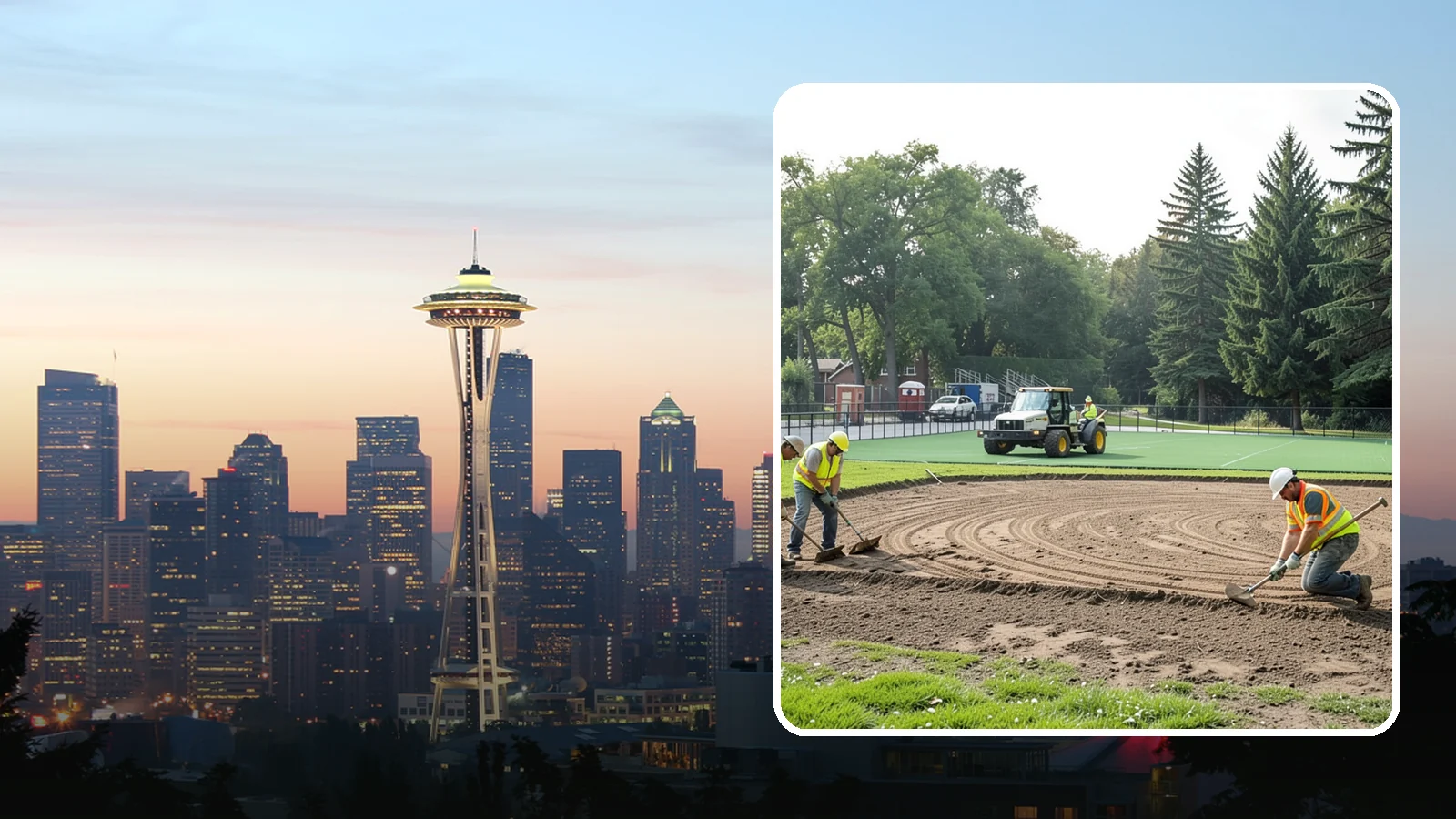 Infield Mix Renovation in Seattle, King County, WA - Reconditioning of skinned infield surfaces to correct grade, restore drainage, and improve ball response.