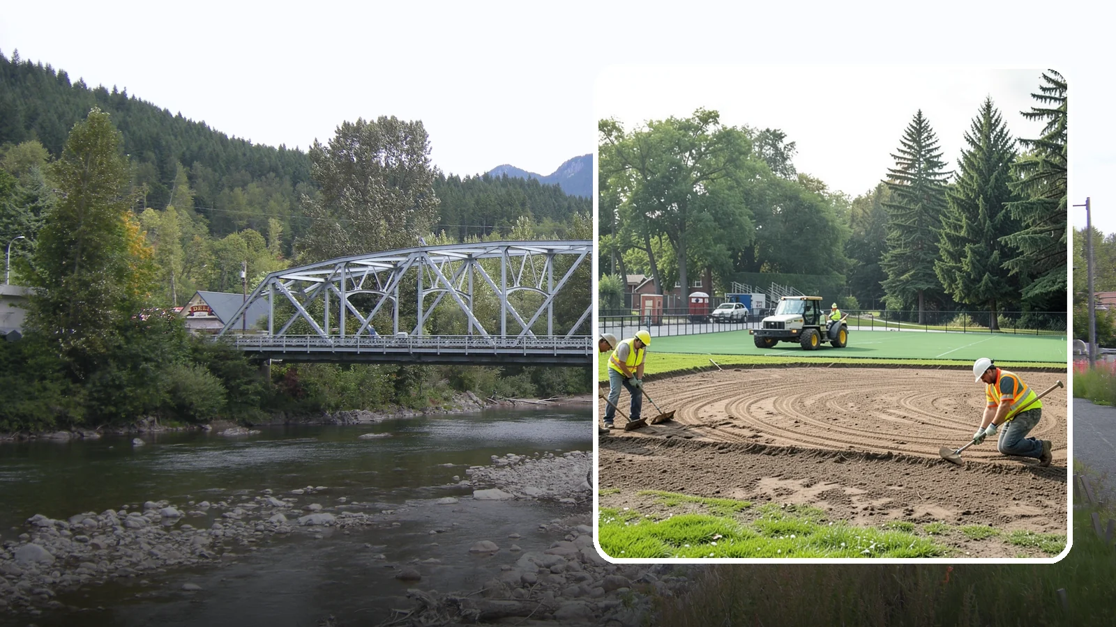 Infield Mix Renovation in Skykomish, King County, WA - Reconditioning of skinned infield surfaces to correct grade, restore drainage, and improve ball response.