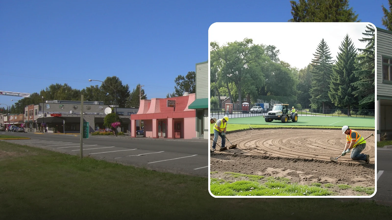 Infield Mix Renovation in Snoqualmie, King County, WA - Reconditioning of skinned infield surfaces to correct grade, restore drainage, and improve ball response.