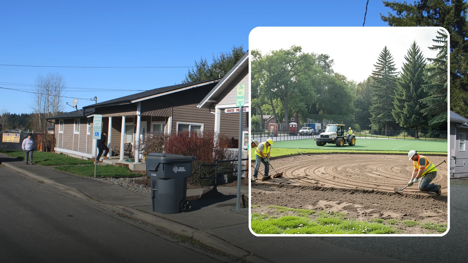 Infield Mix Renovation in South Prairie, Pierce County, WA - Reconditioning of skinned infield surfaces to correct grade, restore drainage, and improve ball response.
