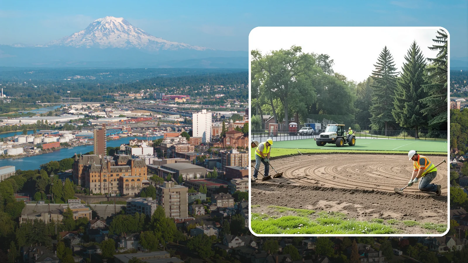 Infield Mix Renovation in Tacoma, Pierce County, WA - Reconditioning of skinned infield surfaces to correct grade, restore drainage, and improve ball response.