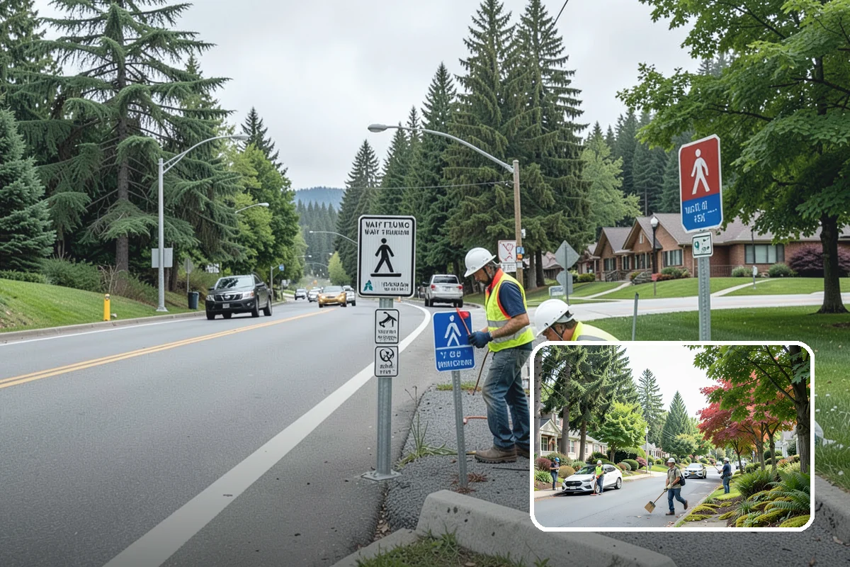 Informational Signs in Beaux Arts Village, King County, WA - Communicates rules, history, or program details clearly to the public