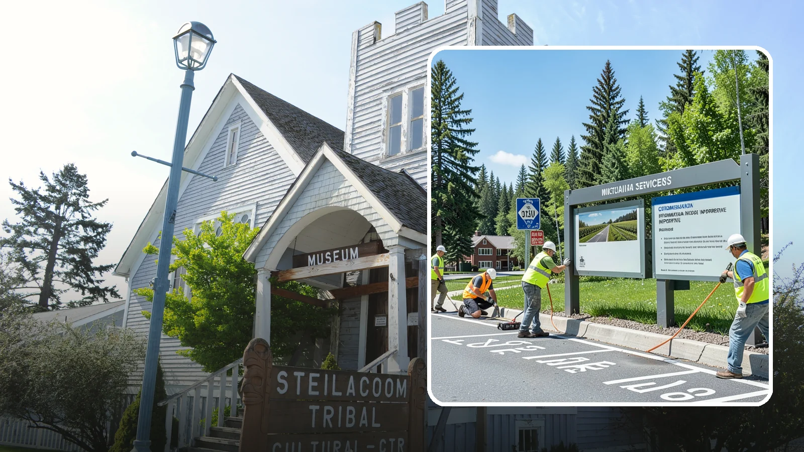Informational Signs in Steilacoom, Pierce County, WA - We fabricate and install informational and interpretive signage for public facilities, programs, and points of interest.