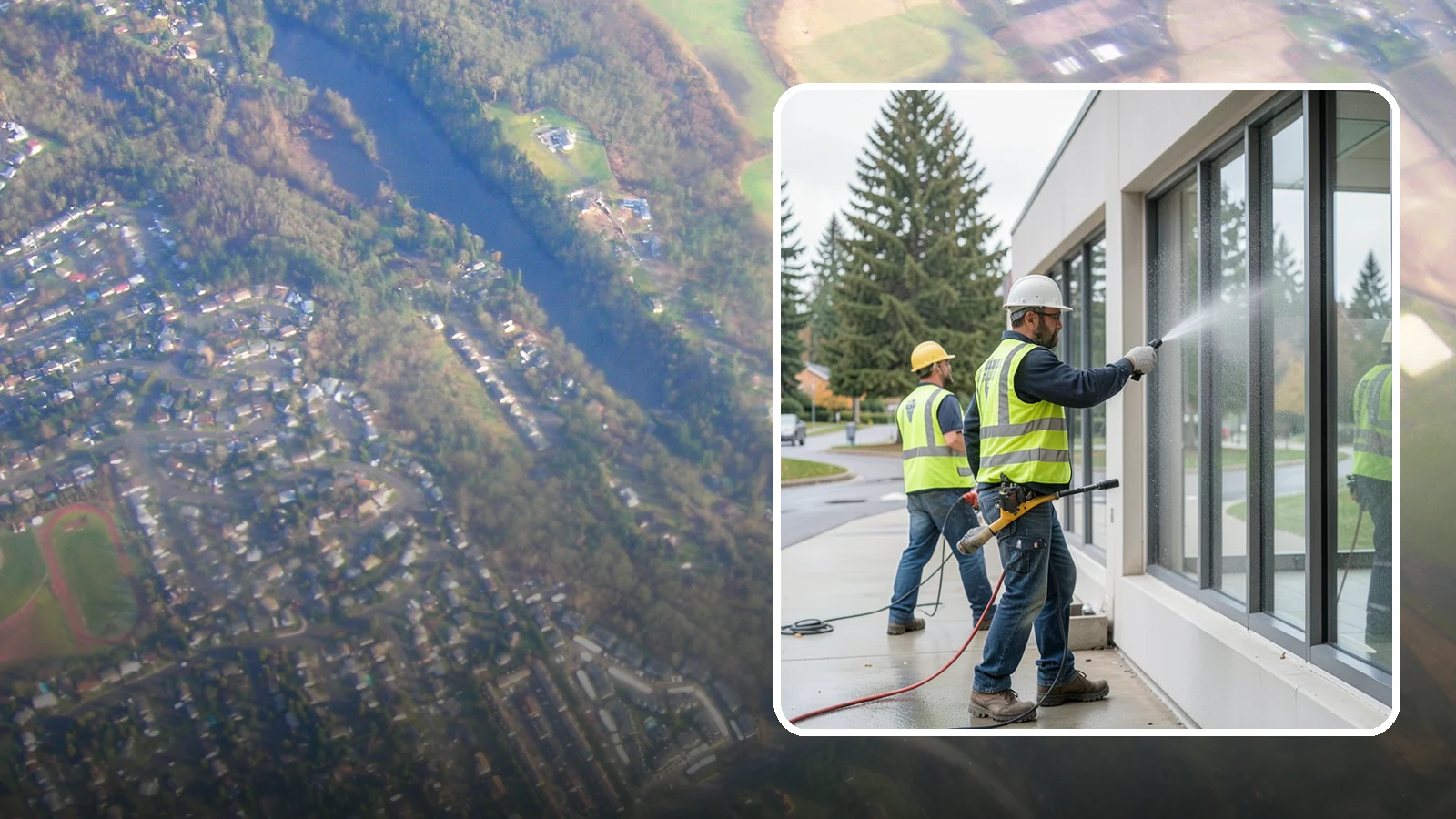 Interior Window Washing in Algona, King County, WA - Streak-free interior glass keeps lobbies, offices, and partitions bright and professional for the public.