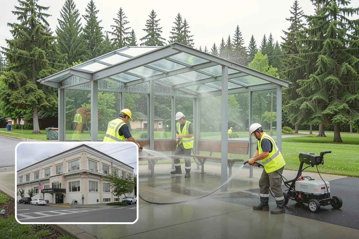 Interior Window Washing in Anacortes, Skagit County, WA - Streak-free clarity on lobby and partition glass