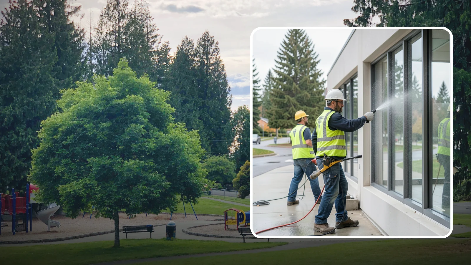 Interior Window Washing in Bonney Lake, Pierce County, WA - Streak-free interior glass keeps lobbies, offices, and partitions bright and professional for the public.
