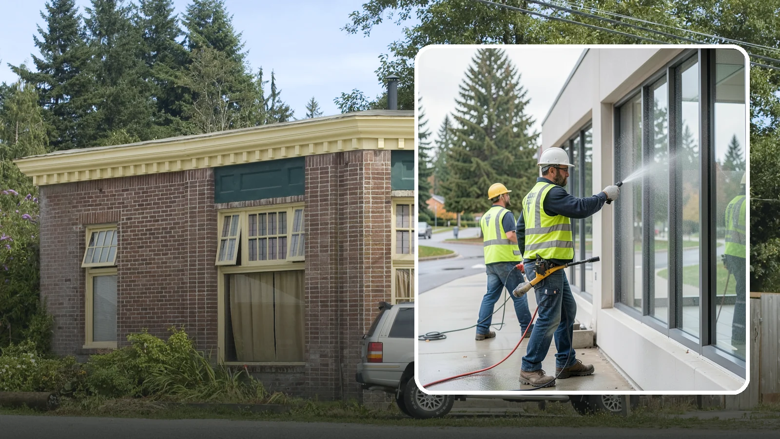 Interior Window Washing in Hamilton, Skagit County, WA - Streak-free interior glass keeps lobbies, offices, and partitions bright and professional for the public.