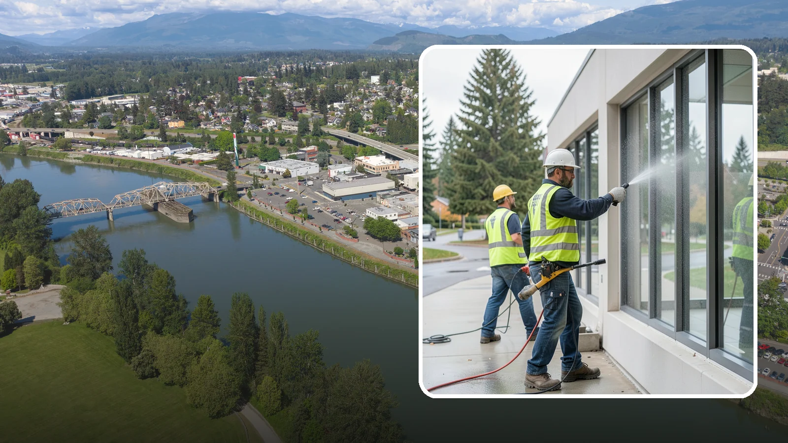 Interior Window Washing in Mount Vernon, Skagit County, WA - Streak-free interior glass keeps lobbies, offices, and partitions bright and professional for the public.