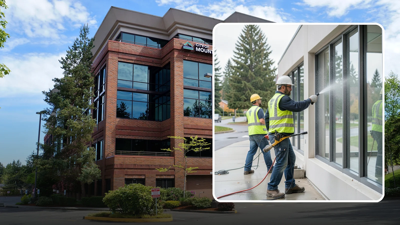 Interior Window Washing in Mountlake Terrace, Snohomish County, WA - Streak-free interior glass keeps lobbies, offices, and partitions bright and professional for the public.