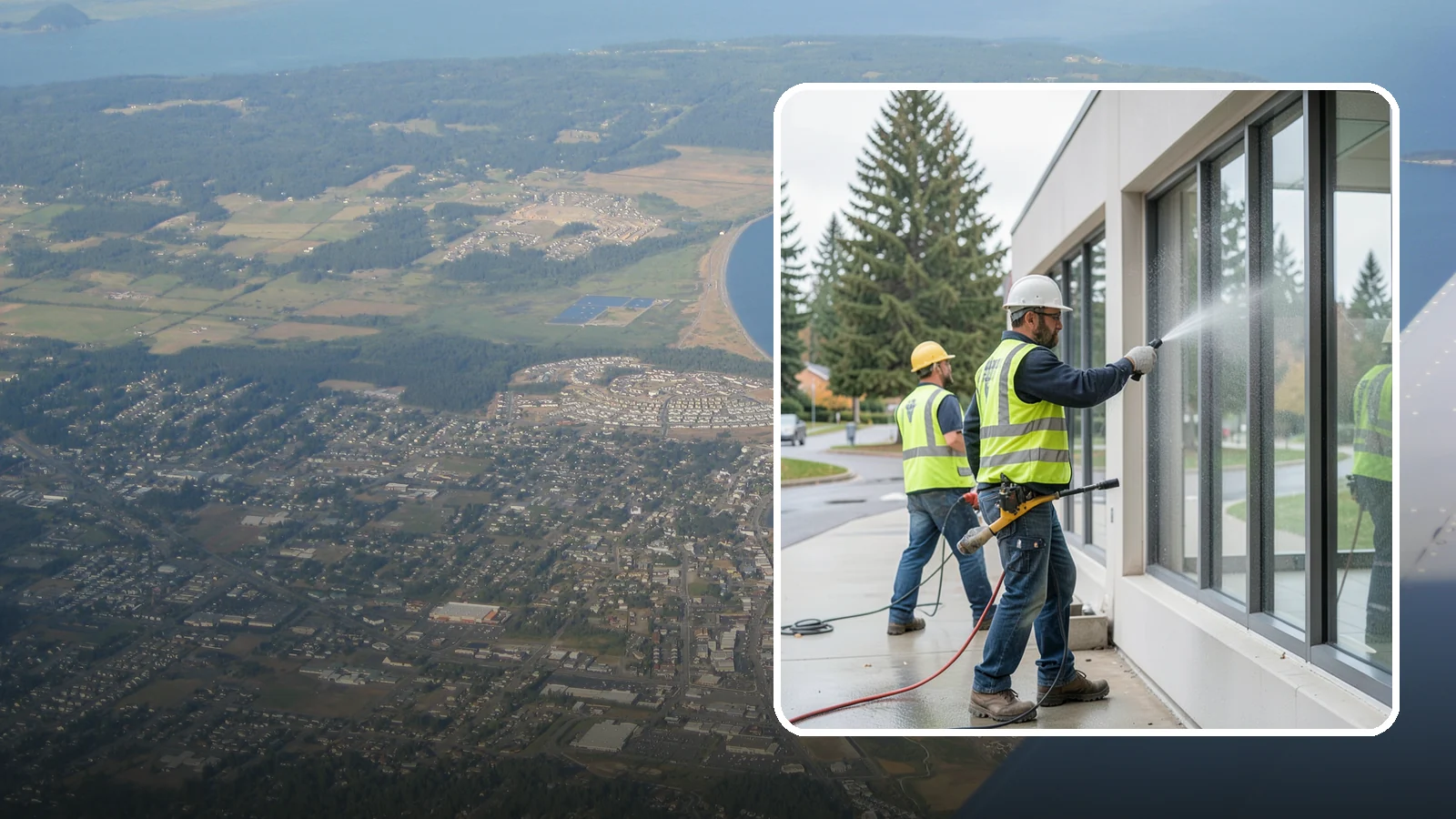 Interior Window Washing in Oak Harbor, Island County, WA - Streak-free interior glass keeps lobbies, offices, and partitions bright and professional for the public.