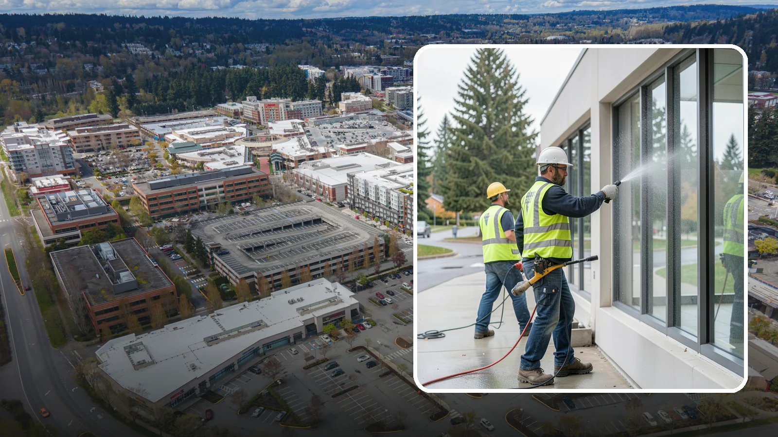 Interior Window Washing in Redmond, King County, WA - Streak-free interior glass keeps lobbies, offices, and partitions bright and professional for the public.