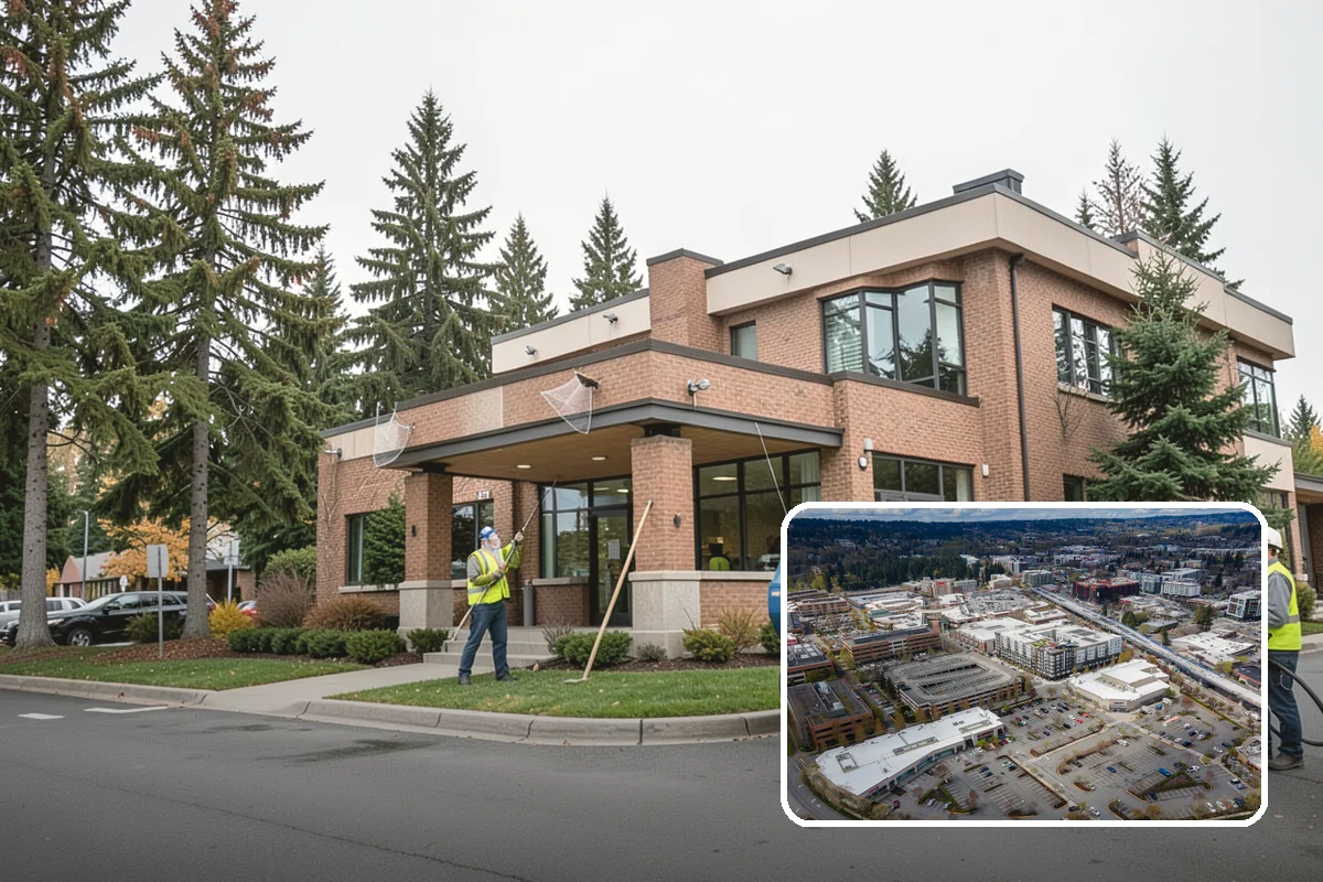 Interior Window Washing in Redmond, King County, WA - Streak-free clarity on lobby and partition glass