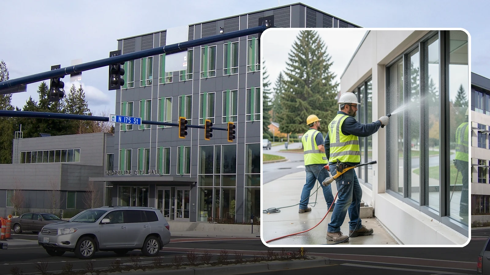 Interior Window Washing in Shoreline, King County, WA - Streak-free interior glass keeps lobbies, offices, and partitions bright and professional for the public.