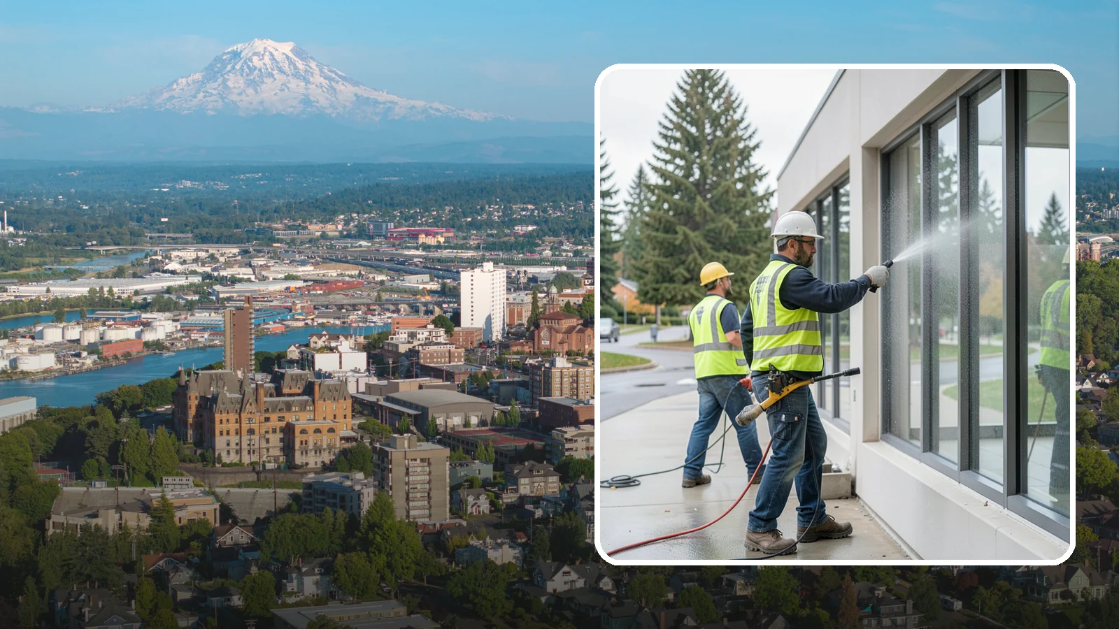 Interior Window Washing in Tacoma, Pierce County, WA - Streak-free interior glass keeps lobbies, offices, and partitions bright and professional for the public.
